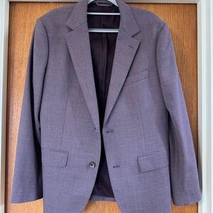 Bonobos Men's Burgundy Windowpane Blazer